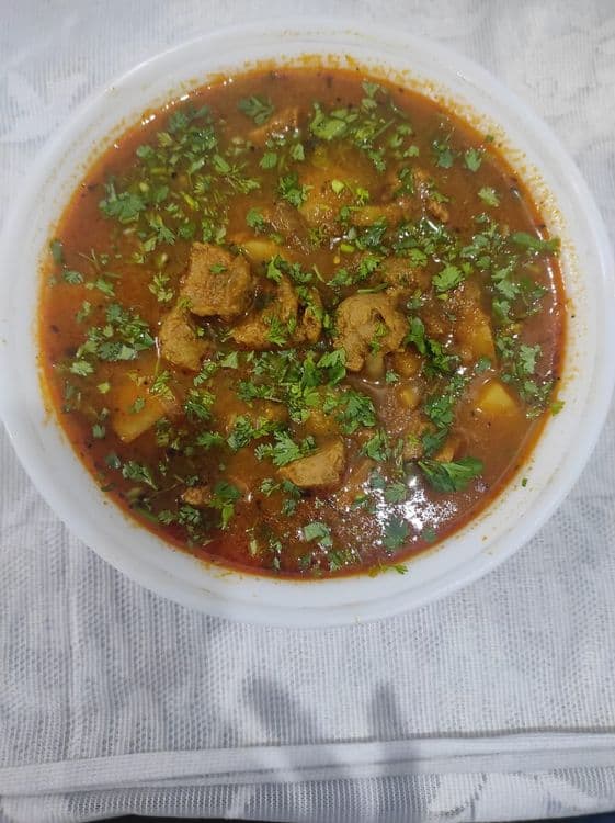Soya chunks and Potato Gravy ( Nutri Aloo ) recipe