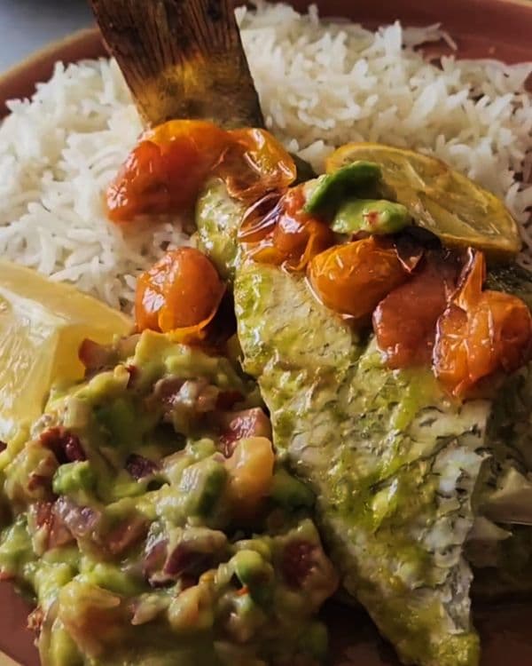 Baked Snapper with Cilantro-Ginger Marinade recipe