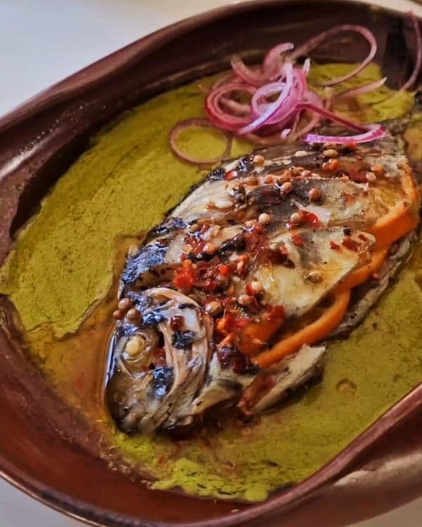 Tafi Fish in Coconut-Mango-Basil Sauce recipe