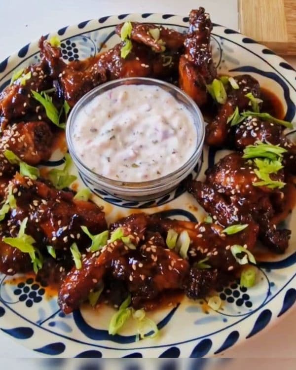 Sriracha Honey Chicken Wings recipe