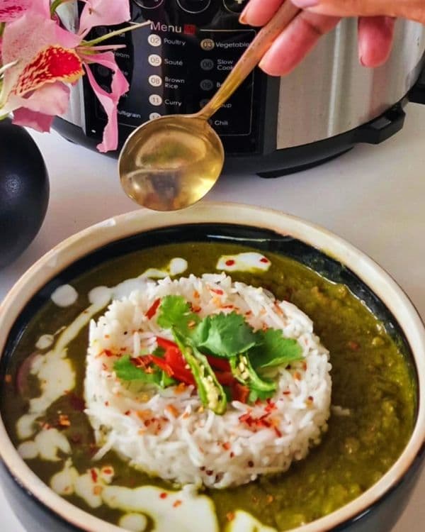 Lentil and Spinach Curry (Pressure Cooker Recipe) recipe