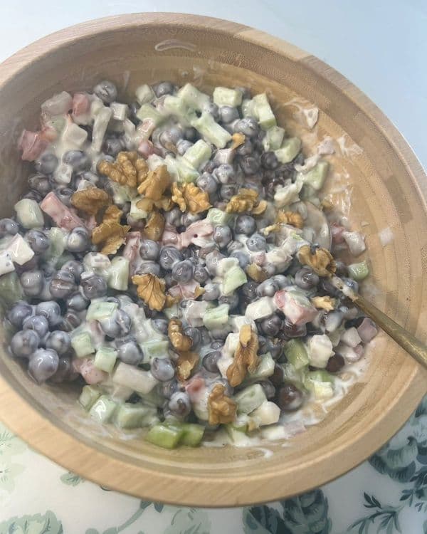 Black Chana Salad with yogurt dressing recipe