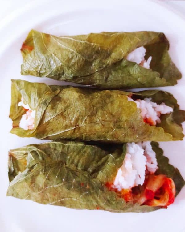 Perilla Leaf Kimchi Wrap recipe