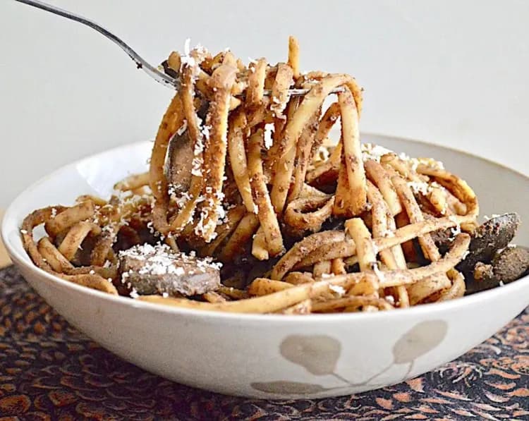 Creamy Balsamic Chicken Sausage Linguine recipe