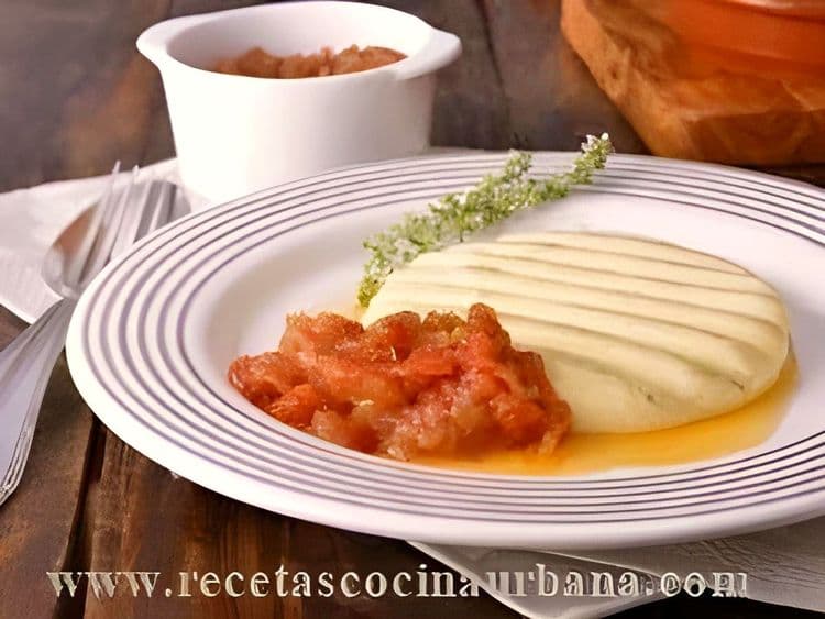 Provoleta with Tomato Chutney Garnish recipe