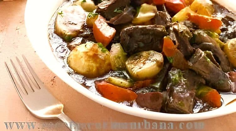 Beef Ragout with Vegetable Garnish recipe