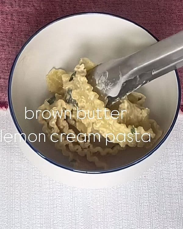 Brown Butter Lemon Cream Pasta recipe