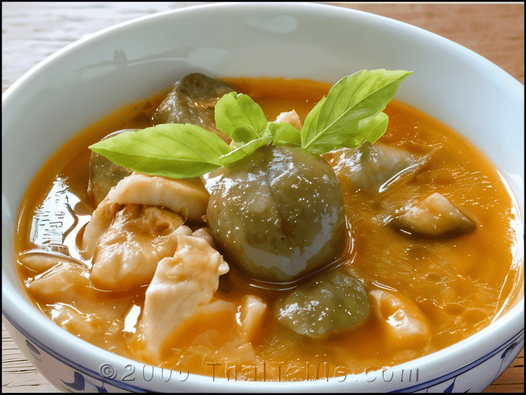 Thai Red Curry with Chicken and Eggplant recipe