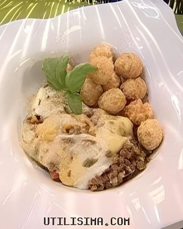 Lentil Dish with Cheese Fritters recipe