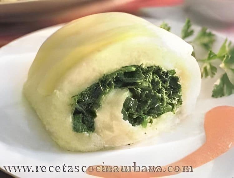 Mashed Potato Roll with Spinach and Cheese recipe