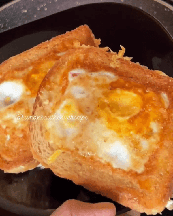 Cheesy Egg Toast recipe