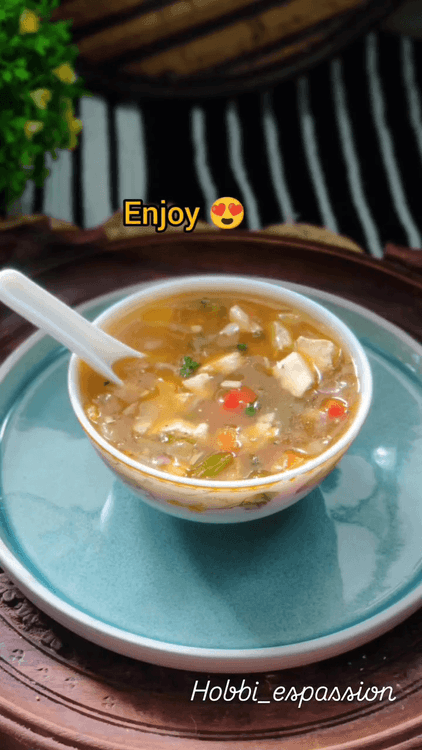 Veg Hot & Sour Soup recipe