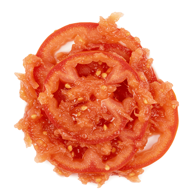 grated tomato
tomato