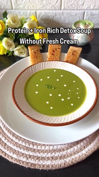 Palak Chana Coconut Soup recipe