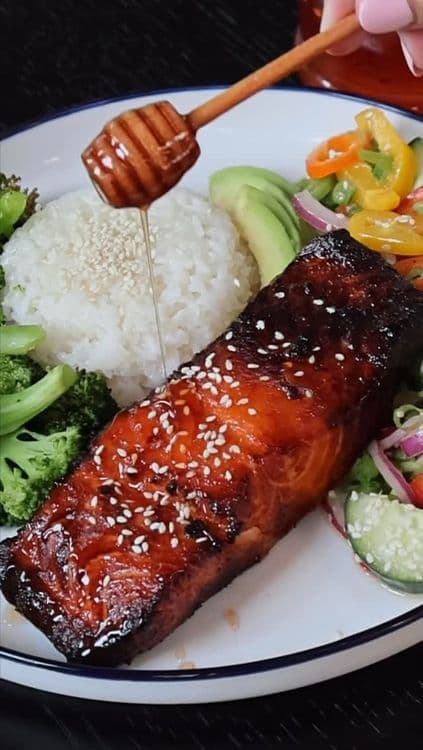 Hot Honey Glazed Salmon recipe