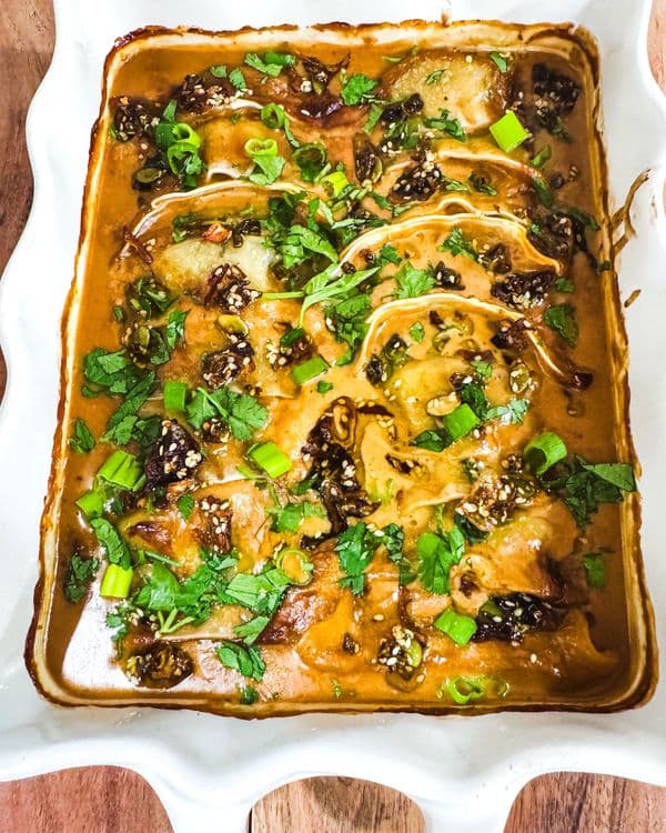 Viral Pot Sticker Casserole recipe