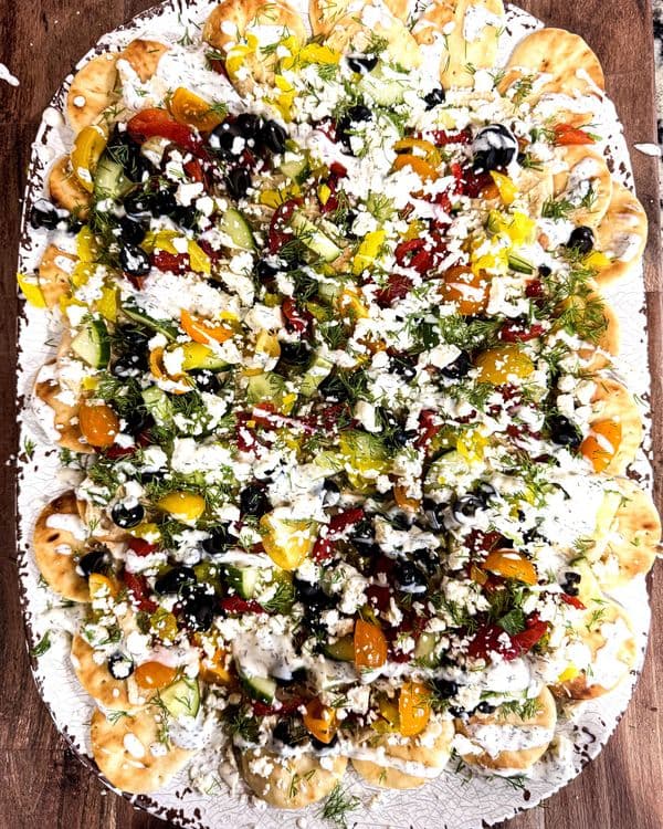 No Cook Mediterranean Nachos recipe