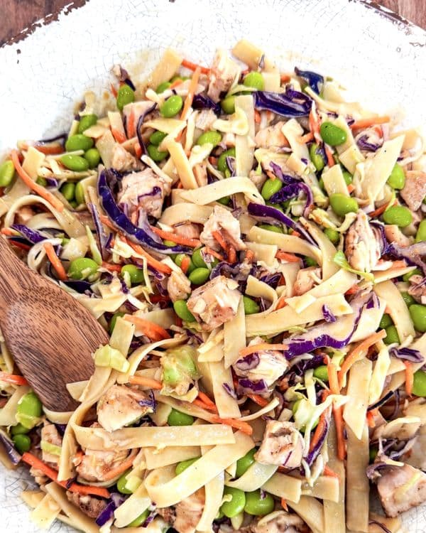 Trader Joe's Thai Peanut Chicken Pasta Salad recipe