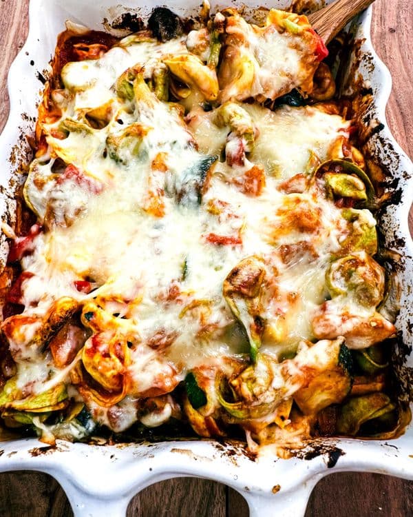 Easy Vegetable and Tortellini Pasta Casserole recipe