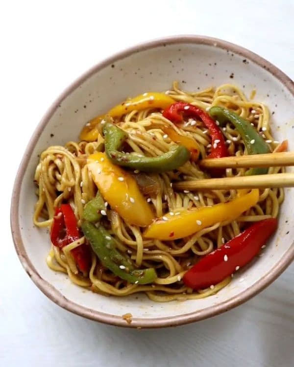 Kimchi Chilli Oil Noodles recipe