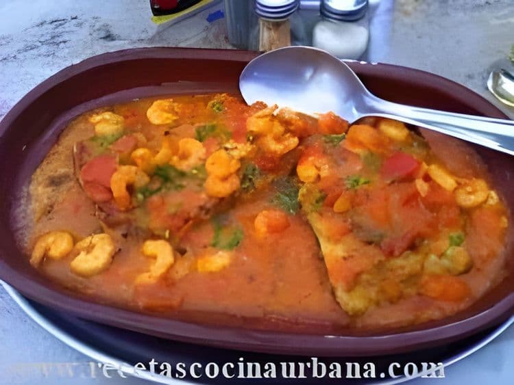 Sole Fillet with Shrimp Sauce recipe