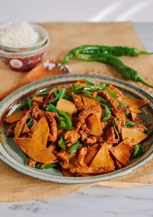 Pork With Tofu And Green Peppers recipe