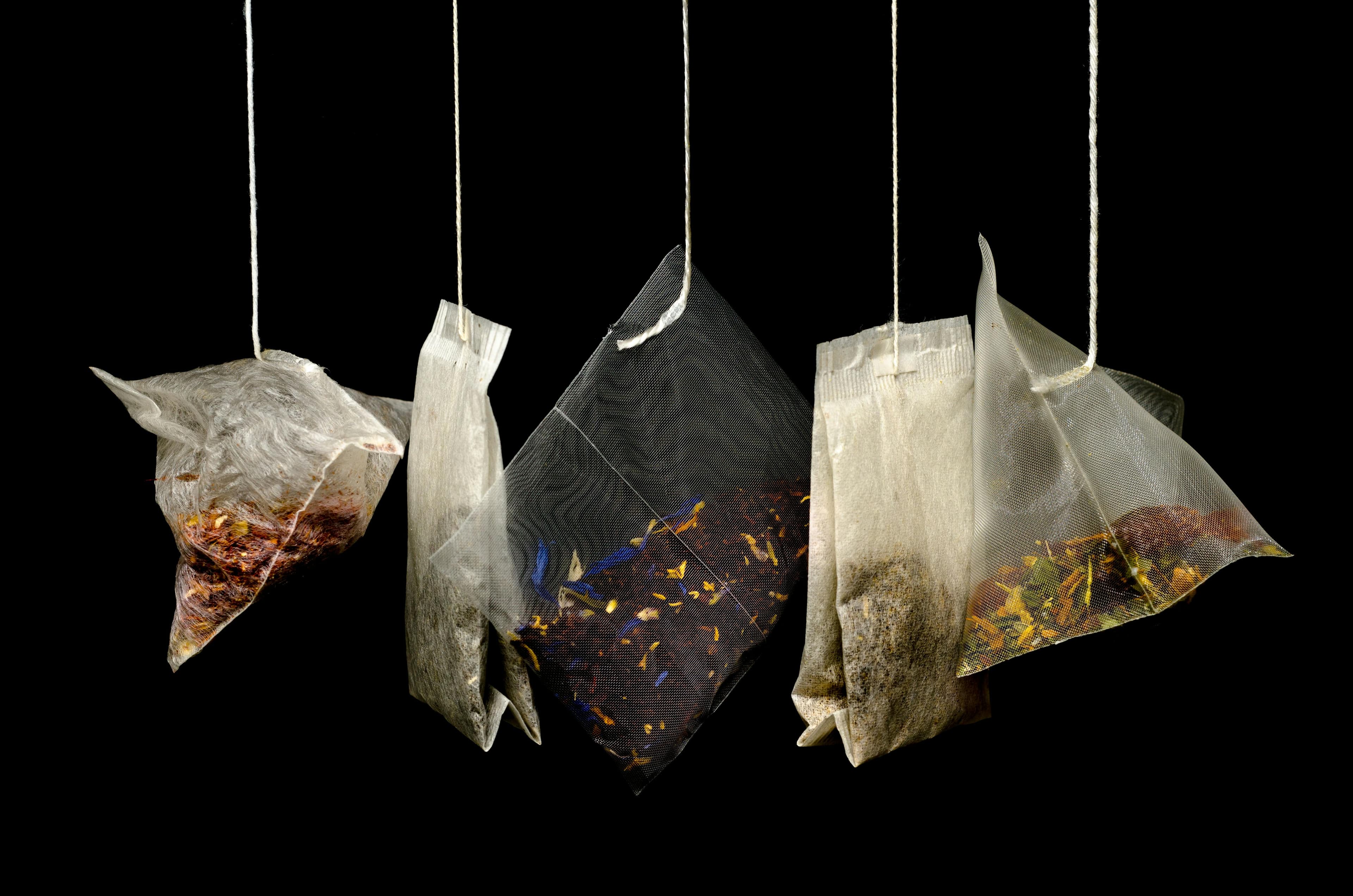 Clear plastic tea bags