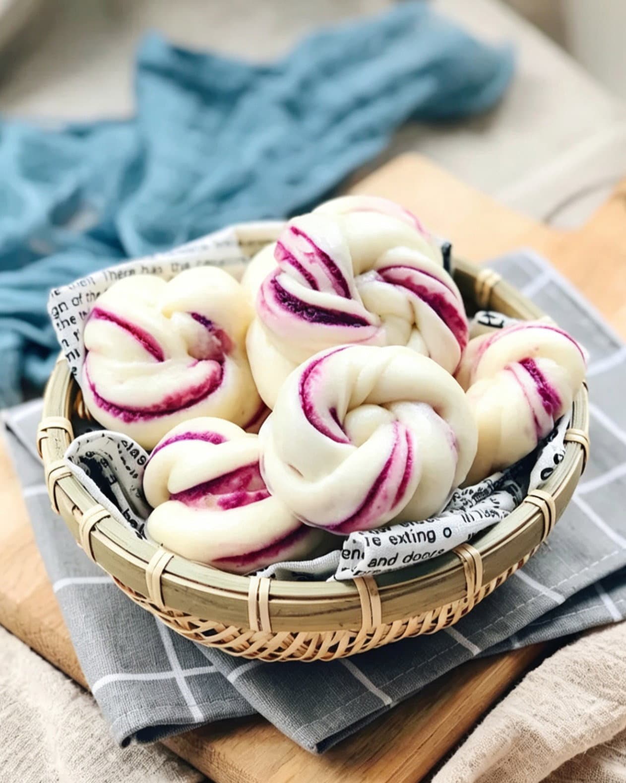 Purple Swirl Milk Steamed Roll recipe