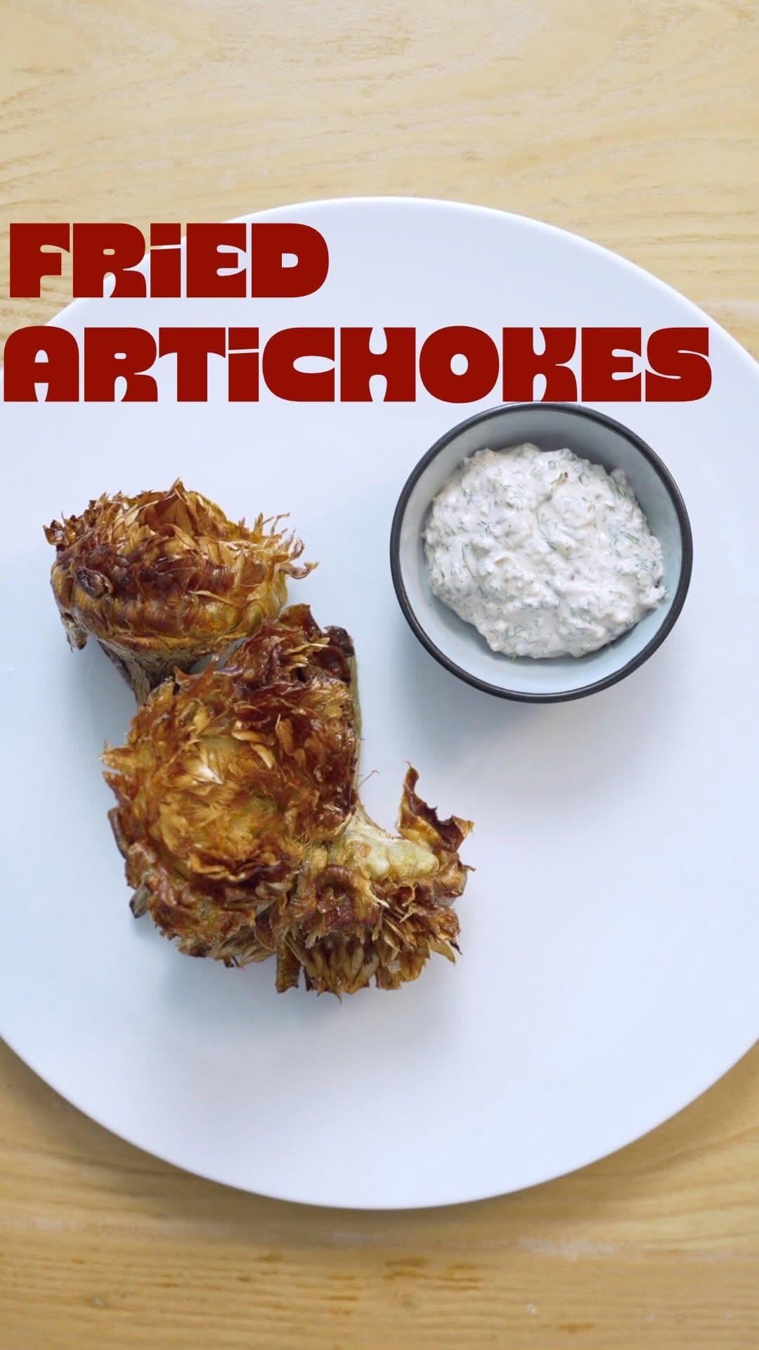 Fried Artichokes with Yogurt Sauce recipe