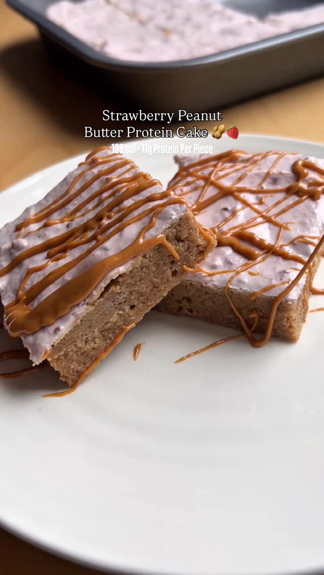 High-Protein Vanilla Cake with Strawberry Greek Yogurt Frosting recipe