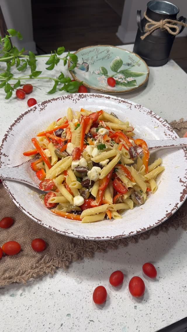 Easy Mediterranean Pasta Salad recipe