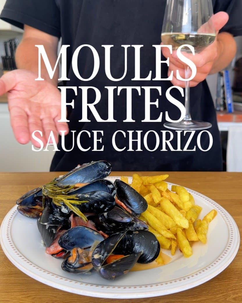 Mussels with Chorizo and Creamy White Wine Sauce recipe