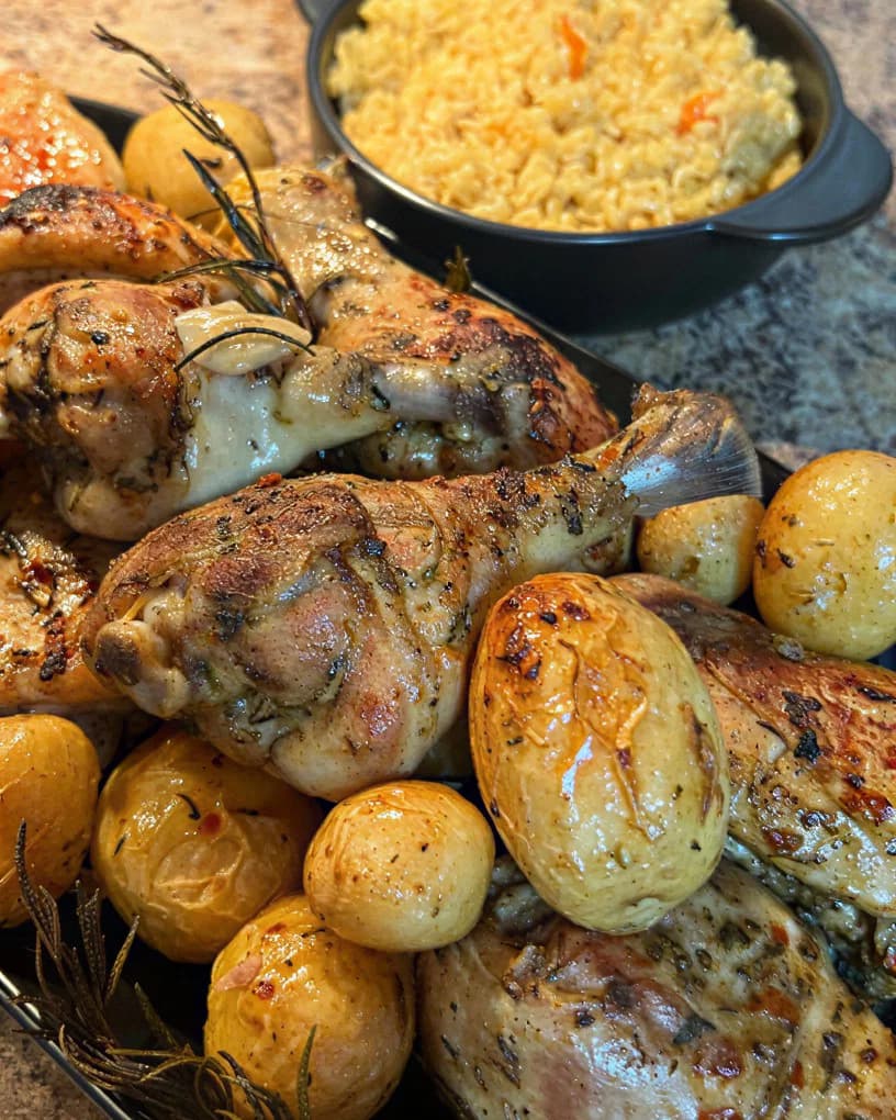 Roast Chicken with Potatoes recipe