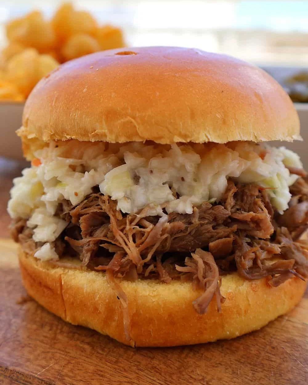 Easy Pulled Pork Sandwich with Homemade BBQ Sauce recipe