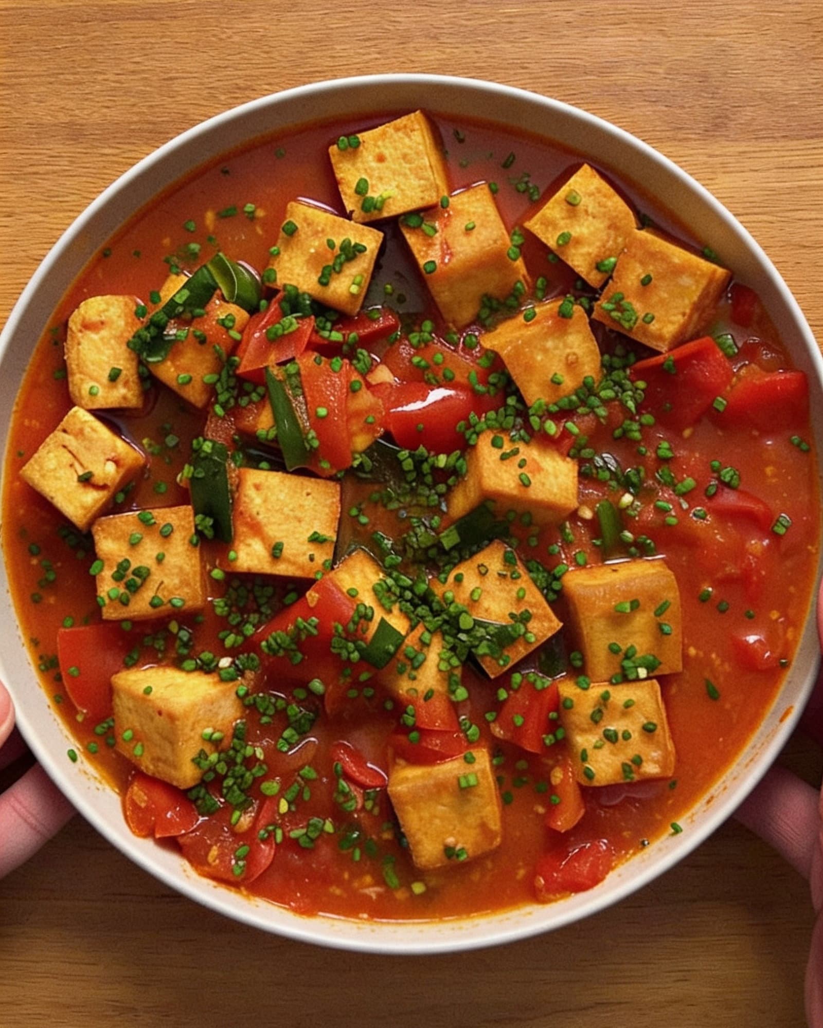 Vietnamese Tomato Tofu - Đậu Sốt Cà Chua recipe