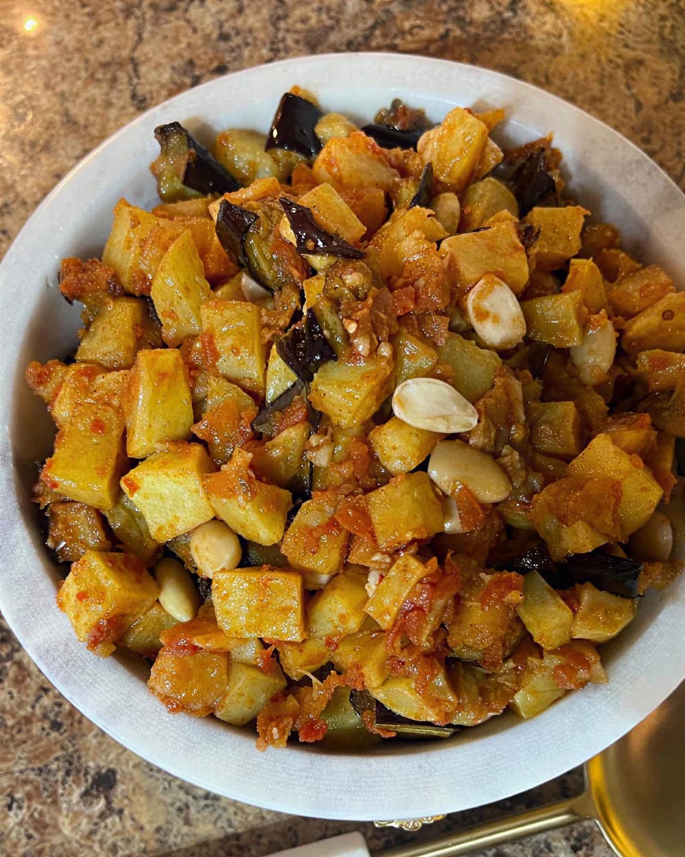 Potato and Aubergine Salad recipe