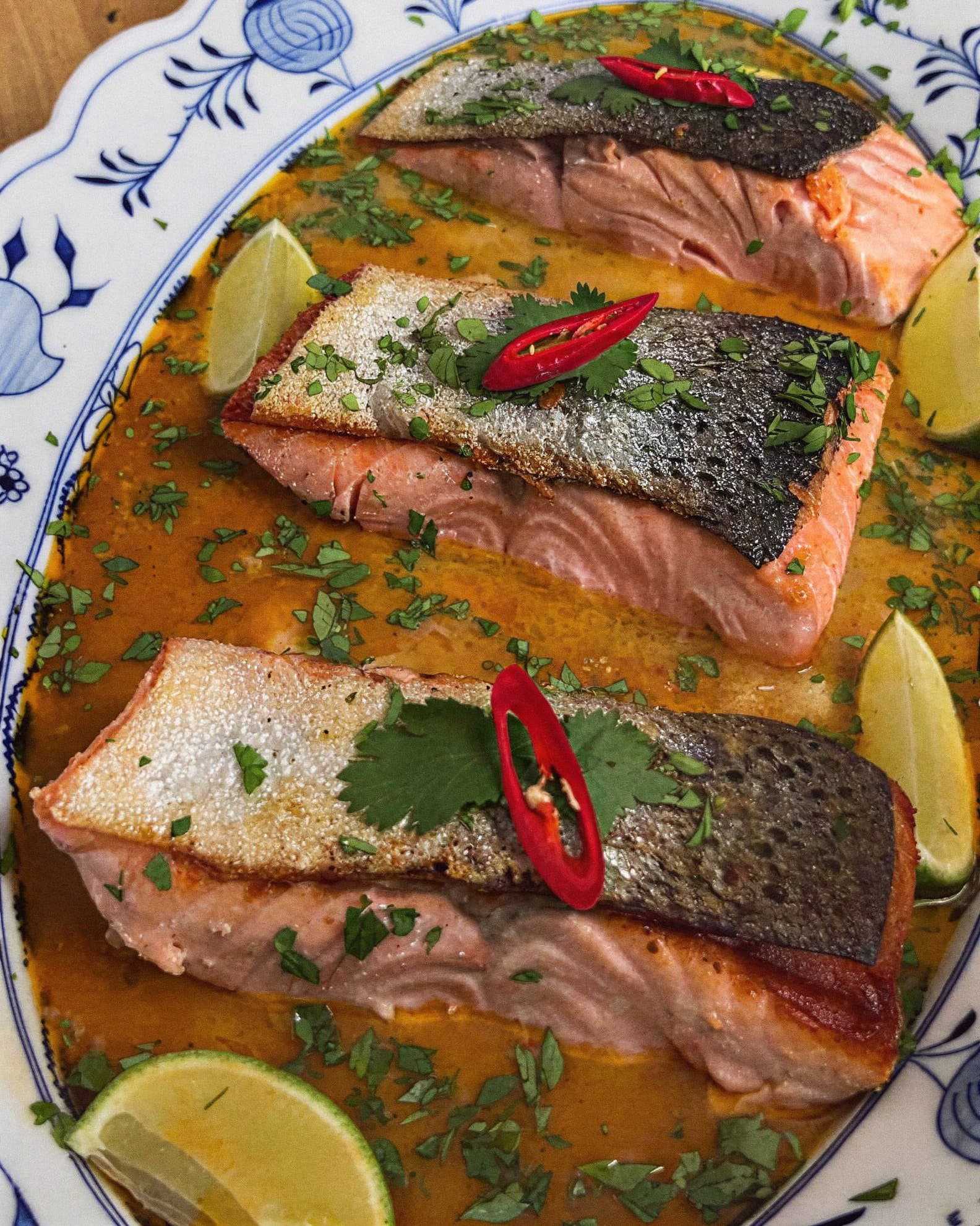 Salmon & Shrimp Red Curry recipe