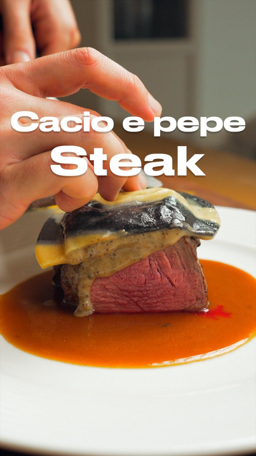 Steak & Cacio e Pepe Raviolo recipe