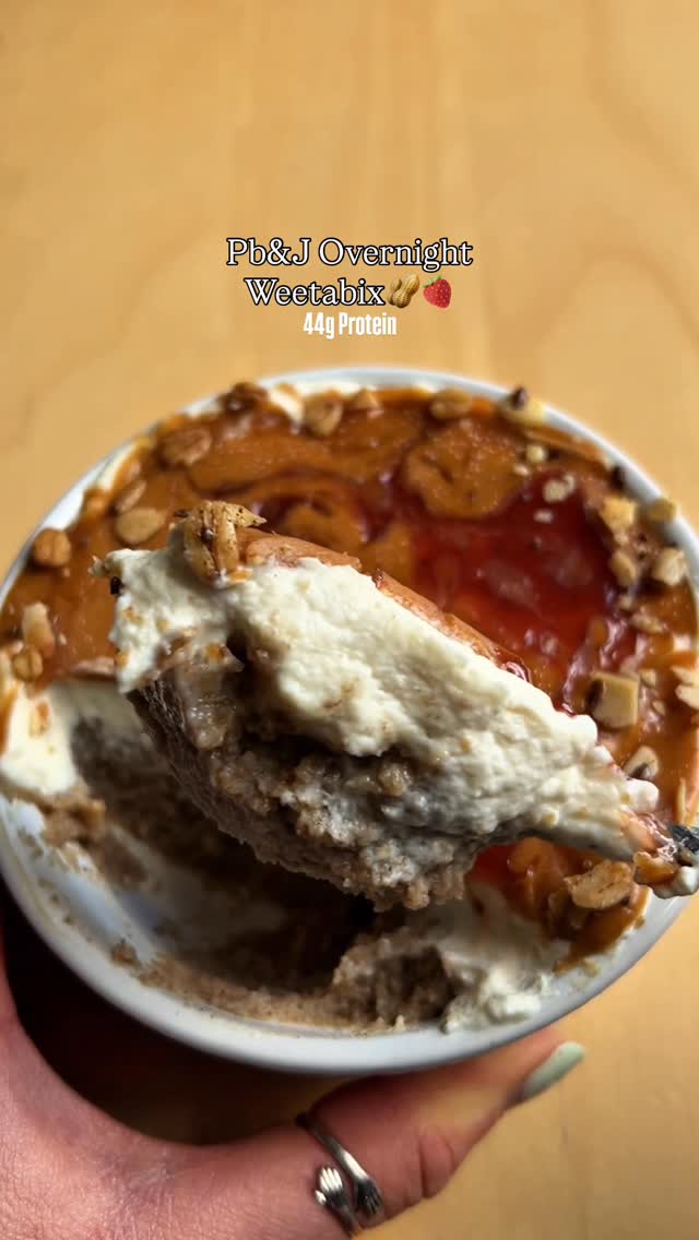 PB&J Overnight Weetabix recipe