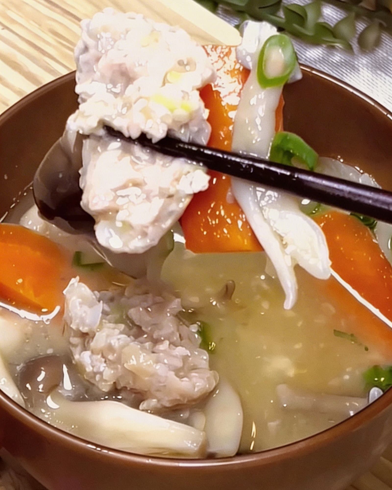 Hearty Chicken Meatball Miso Soup recipe