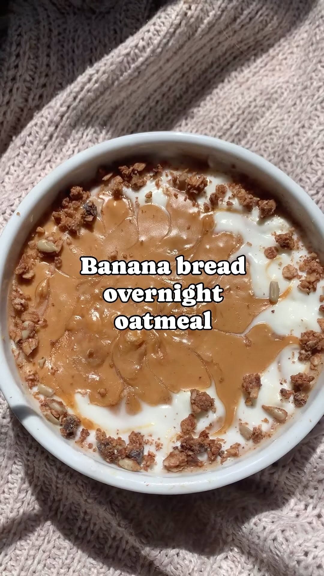 Overnight Protein Oats with Peanut Butter Swirl recipe