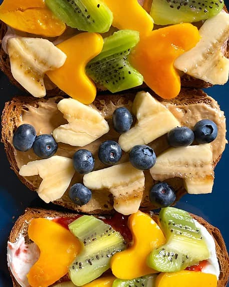 Three Fruity Breakfast Toasts recipe
