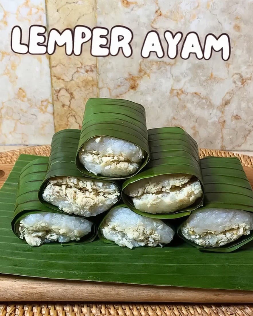 Lemper Ayam (Sticky Rice Rolls with Chicken) recipe