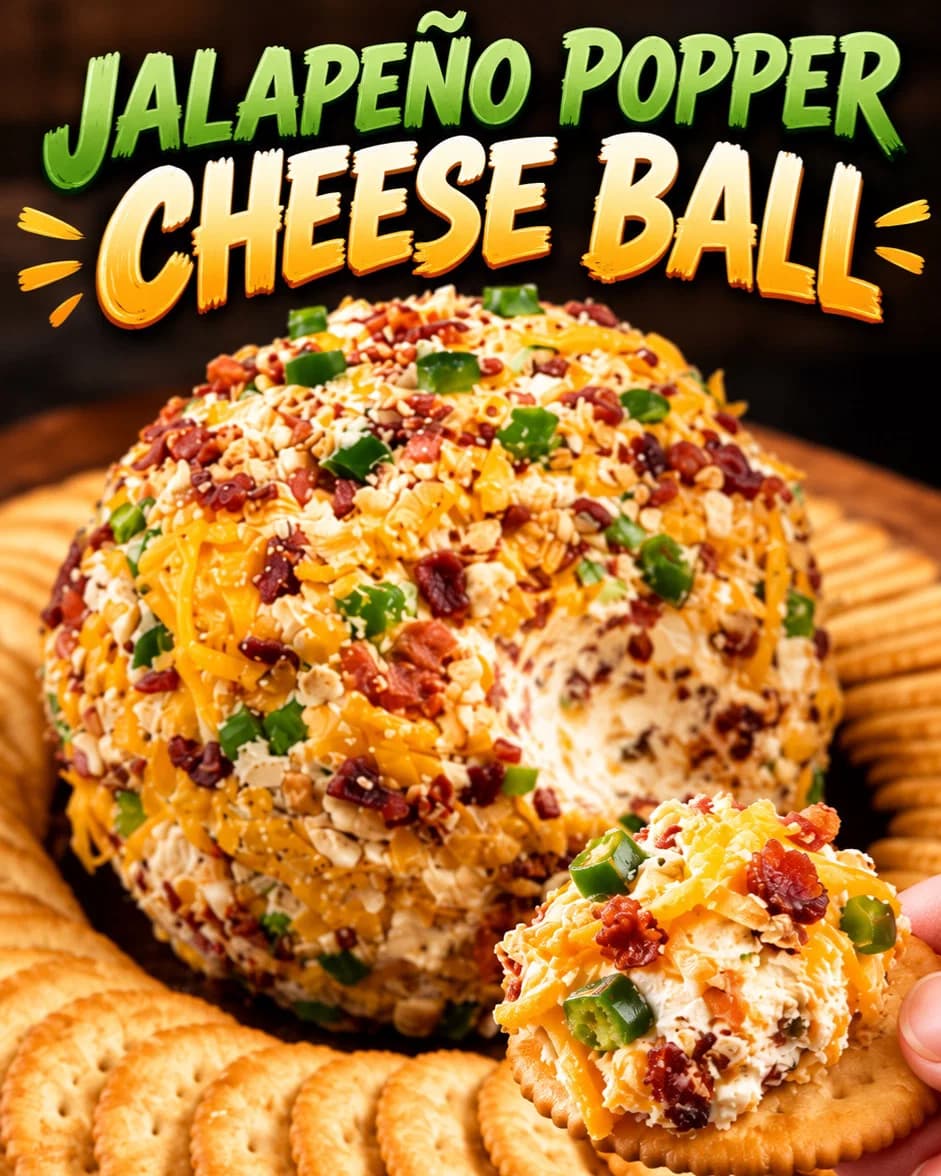 Loaded Jalapeño Popper Cheese Ball recipe