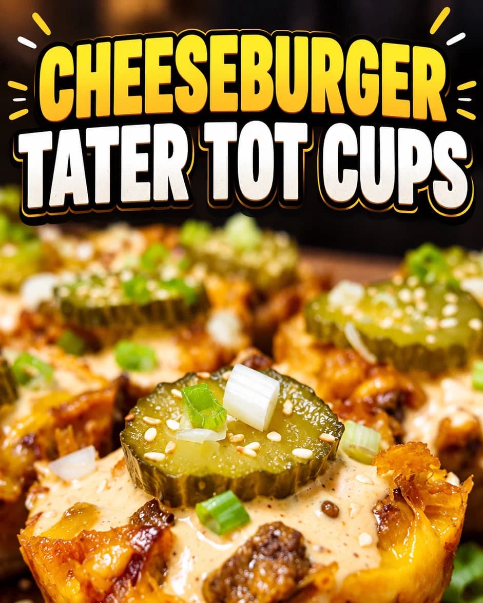 Loaded Cheeseburger Tater Tot Cups recipe