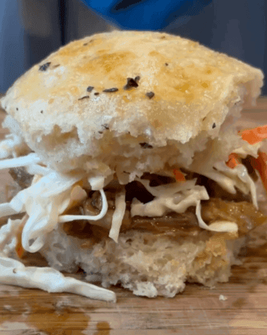 Crockpot BBQ Pulled Pork with Creamy Apple Coleslaw recipe