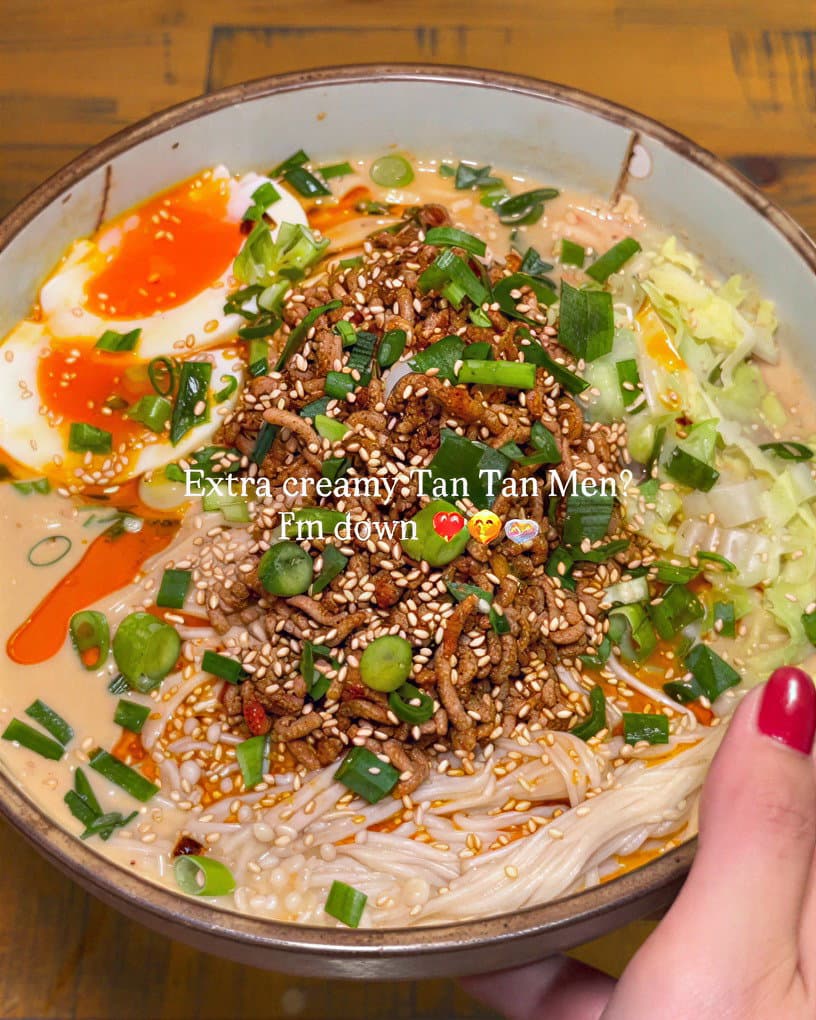 Extra Creamy and Spicy High Protein Tan Tan Men recipe