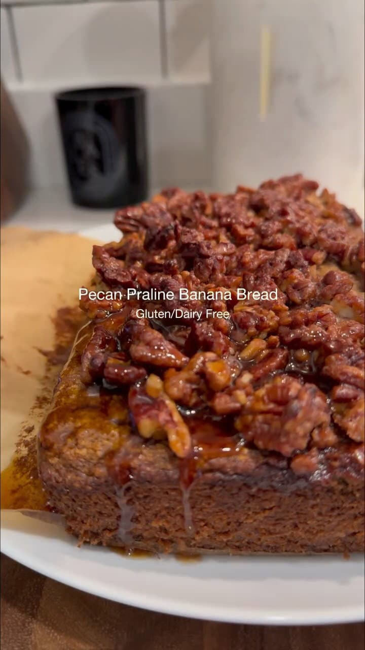 GF/DF Pecan Praline Banana Bread recipe