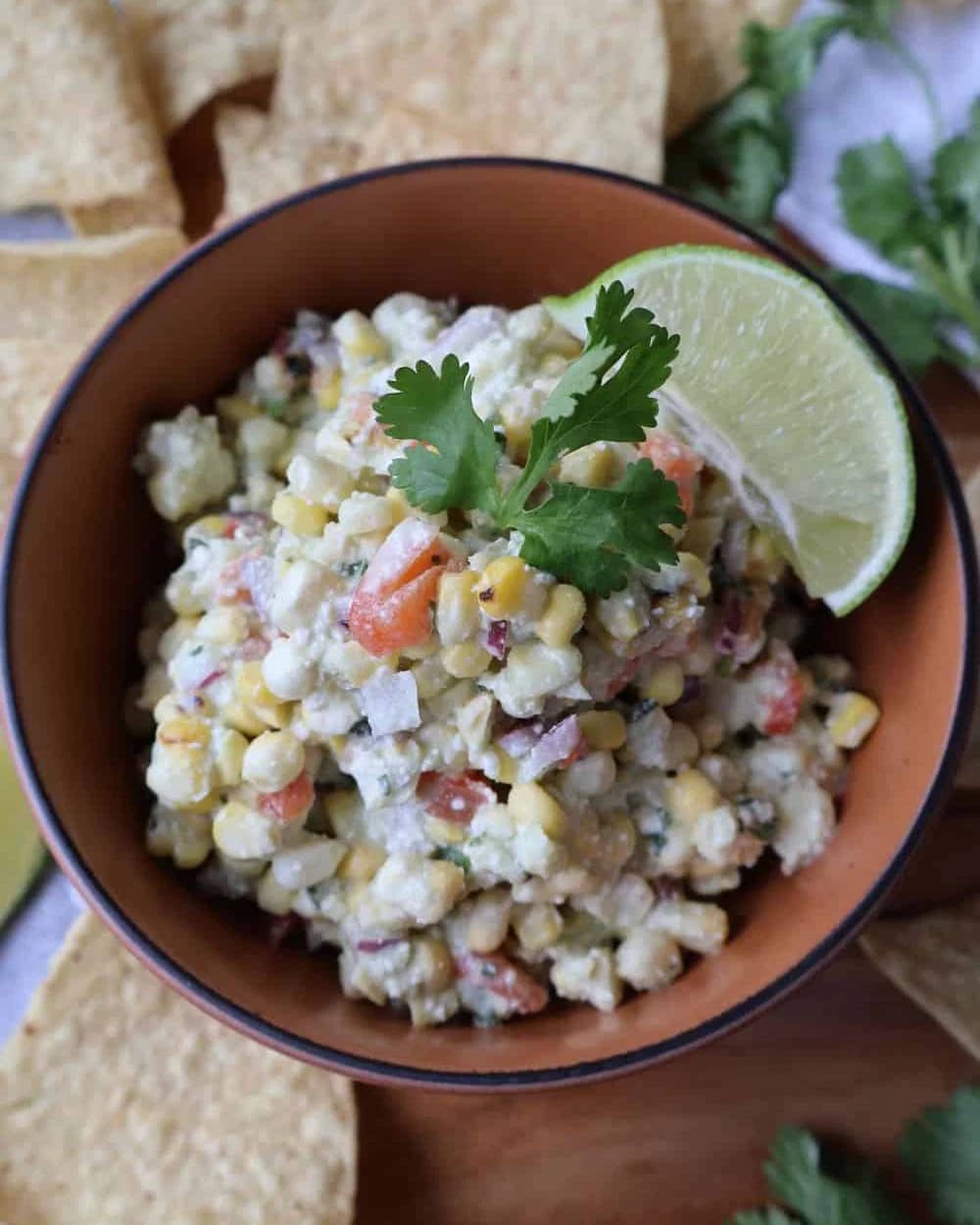 High-Protein Esquites (Mexican Street Corn Salsa, No Mayo) recipe