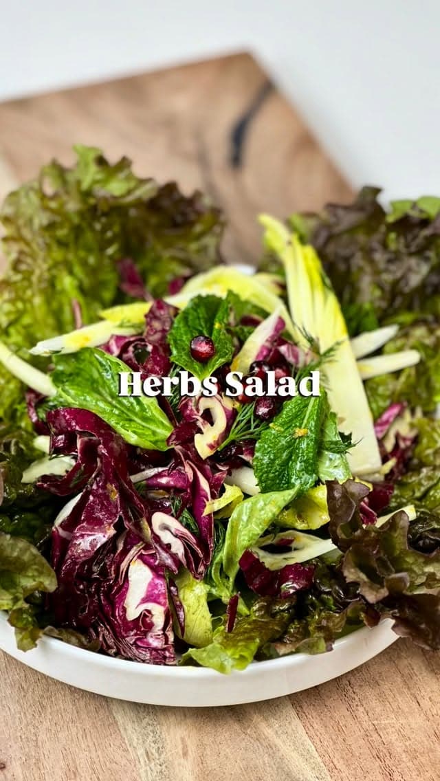 Post-Holiday Reset Crunch Herbs Salad recipe